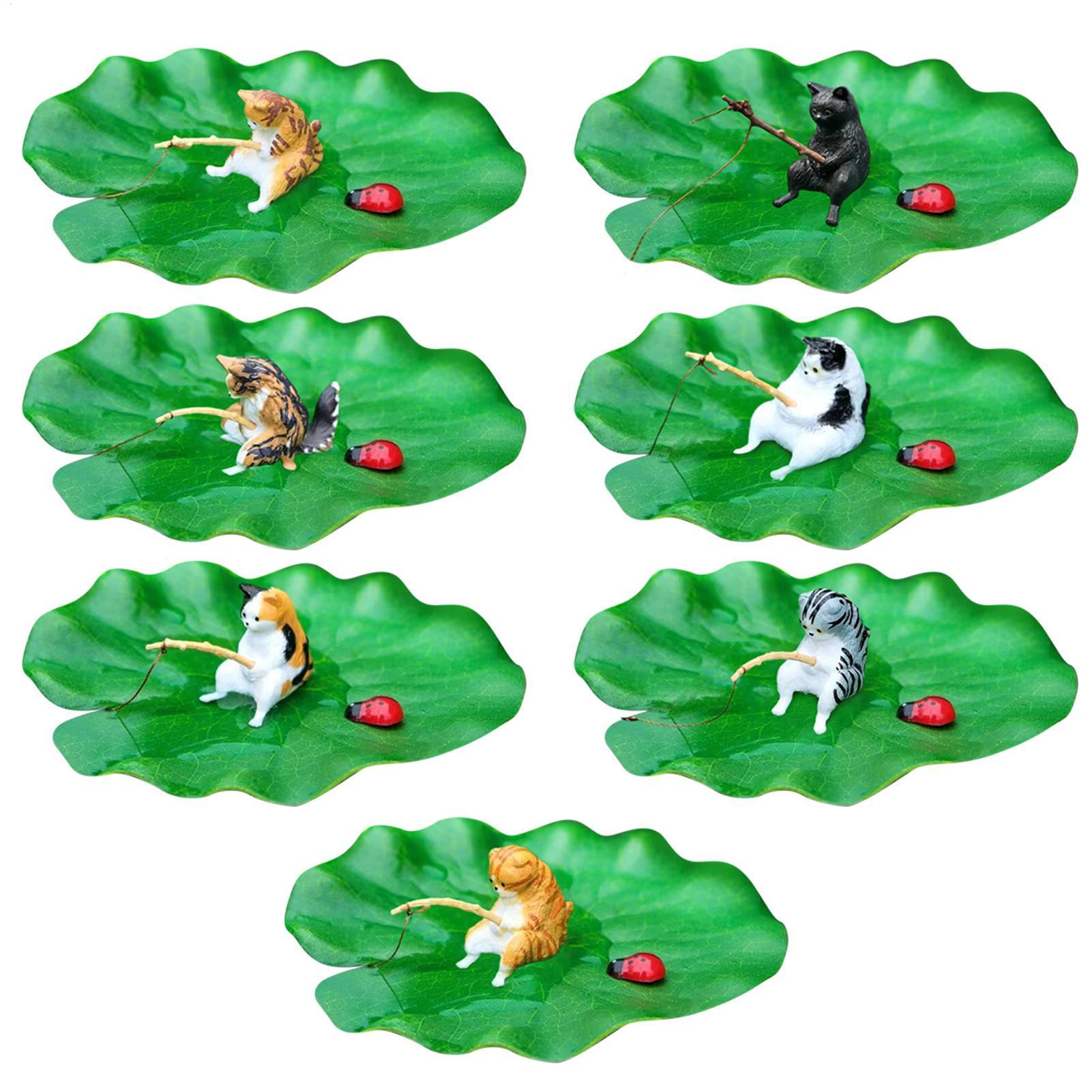 Aquarium Fish Names - Mini Floating Cat Fishing Lotus Leaf