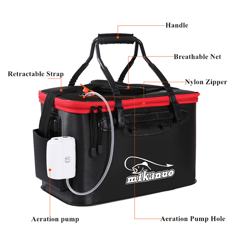 Fishing Bucket Folding Thicken - đánh giá và giá Live Fish Aquarium