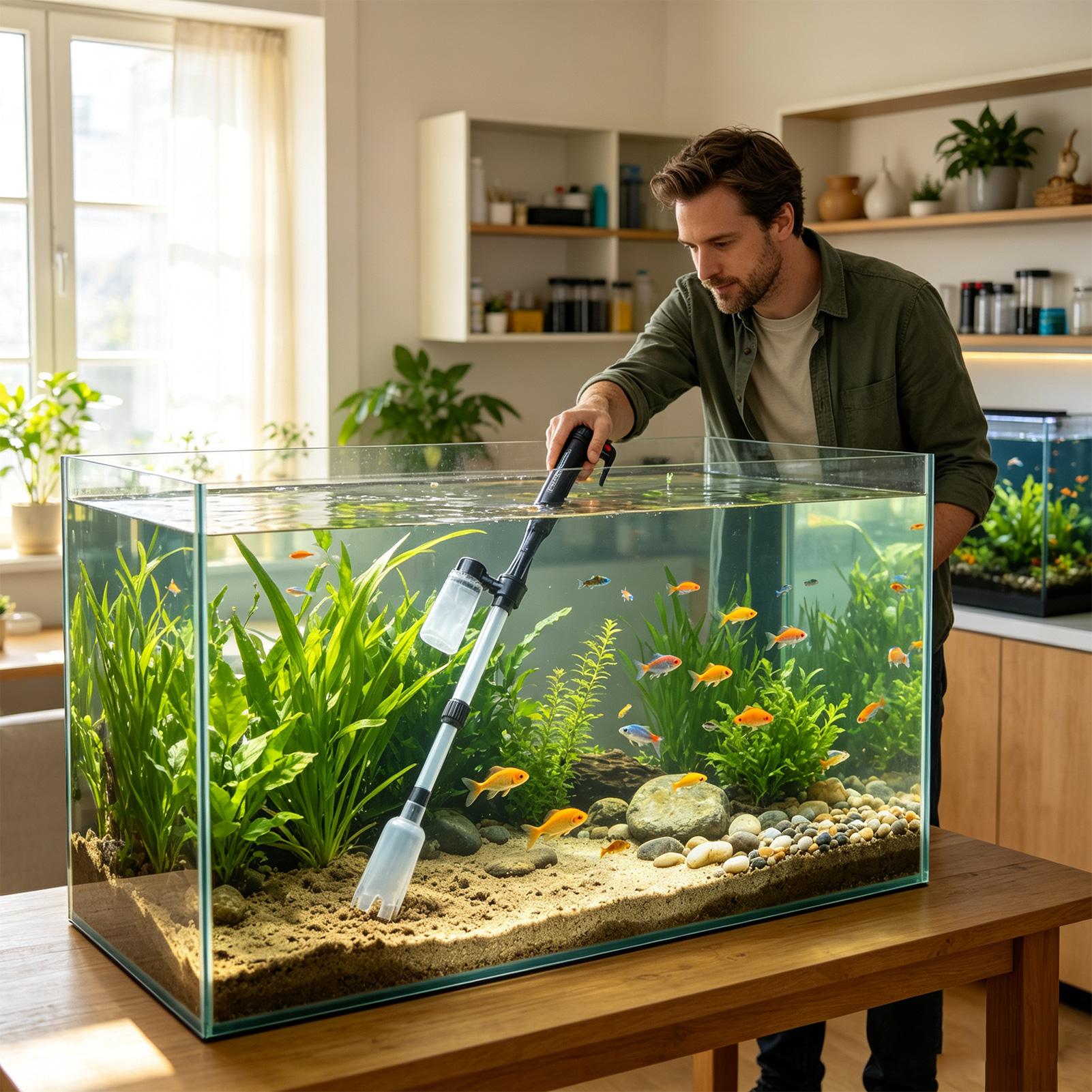 3 in 1 Aquarium Vacuum Gravel  - đánh giá và giá Aquarium Fish Electric