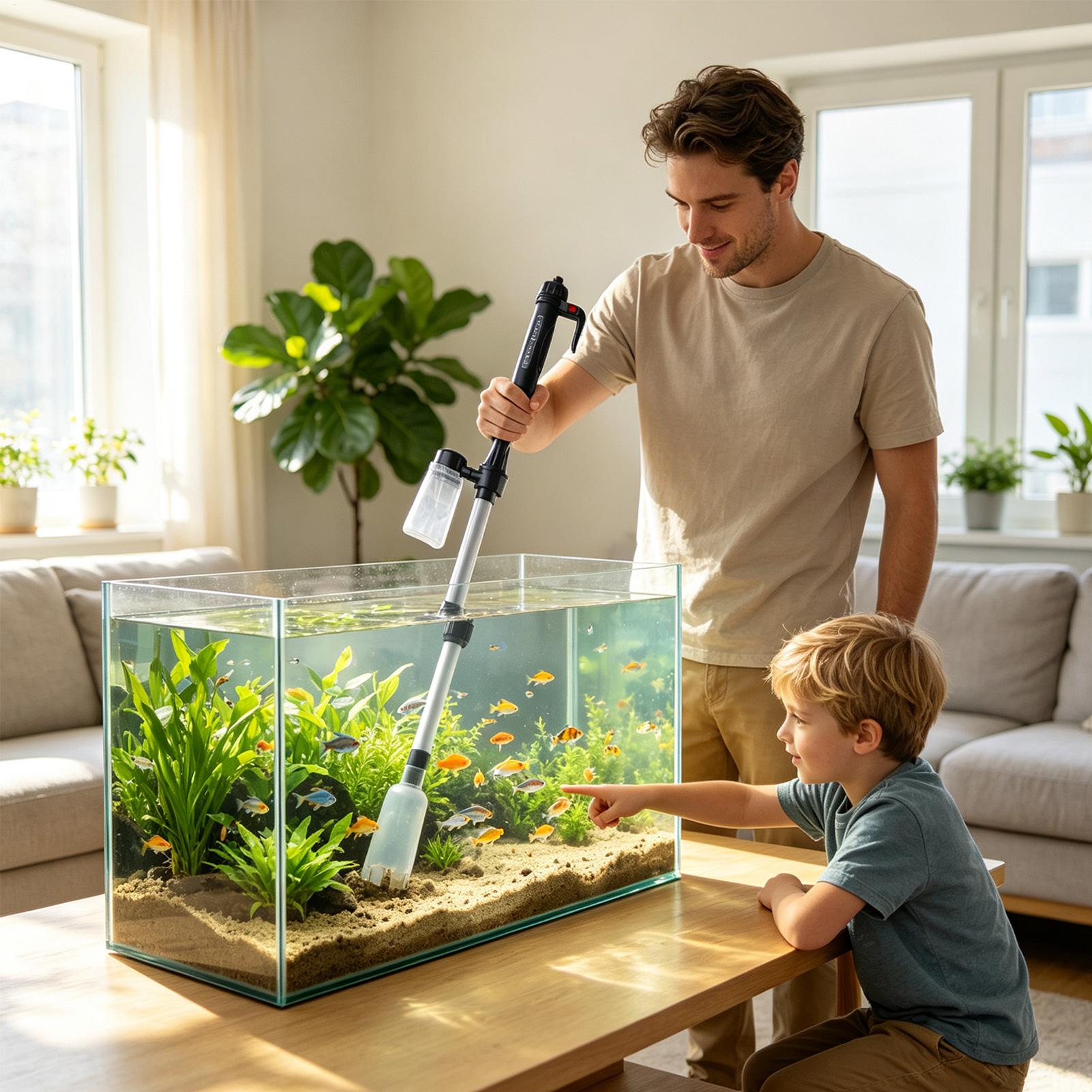 3 in 1 Aquarium Vacuum Gravel  - đánh giá và giá Aquarium Fish Electric