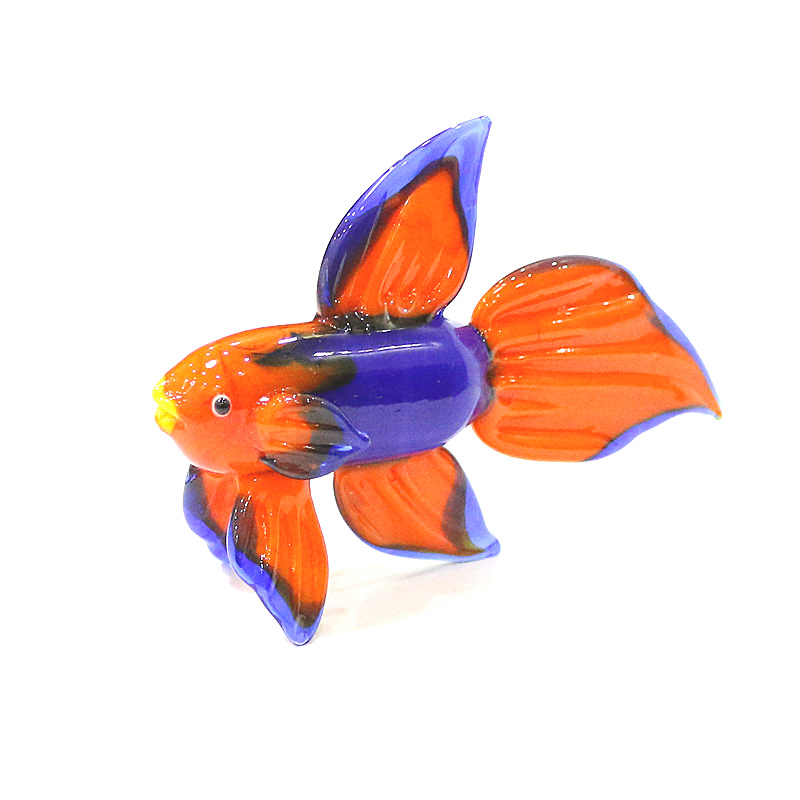 Orange Murano Glass Tropical F - đánh giá và giá Fish Toy In Aquarium