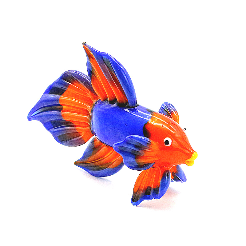 Orange Murano Glass Tropical F - đánh giá và giá Fish Toy In Aquarium