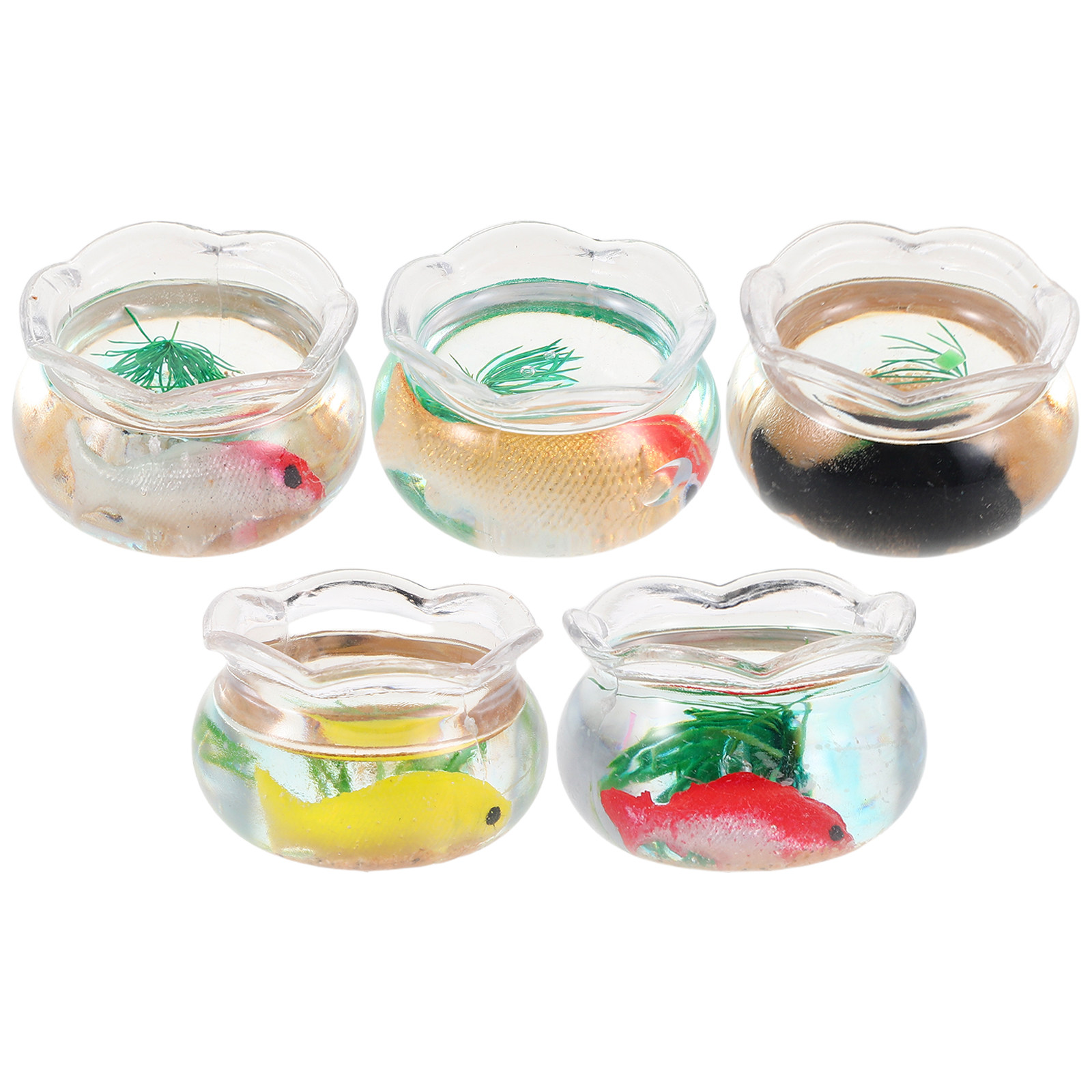 5Pcs Miniature Fish Bowl Small - đánh giá và giá Fish Toy In Aquarium
